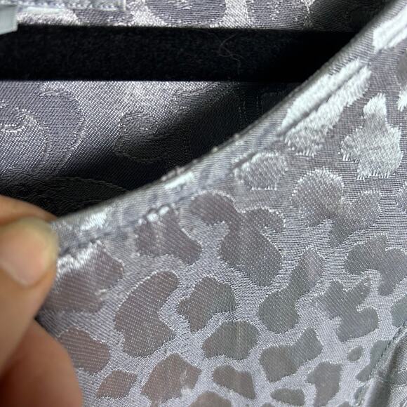 Citron Santa Monica dress small long silver metallic India damask laganlook - Picture 13 of 13